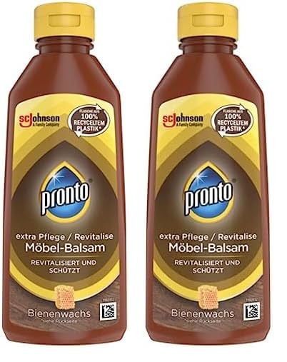 Pronto Möbel Balsam Bienenwachs, Möbel-Wachs, 2er Pack (1 x 200 ml)