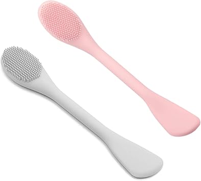 Silicone Face Scrubber Face Mask Applicator Facial Cleansing Brush,Pore Scrubber Pore Brush for Face Cleaning,2 Pack