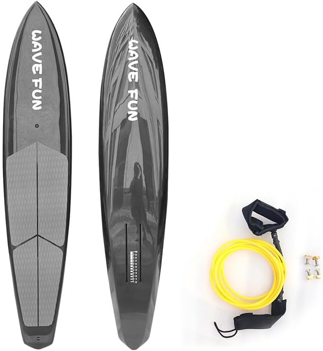 Downwind Surfboard, Carbon Fiber+ EPS Material, Surfboard with EVA Anti-Slip Pad, 234X45X20CM Large Buoyancy Surf Board for Adult Surfers （Wing foil not Included）