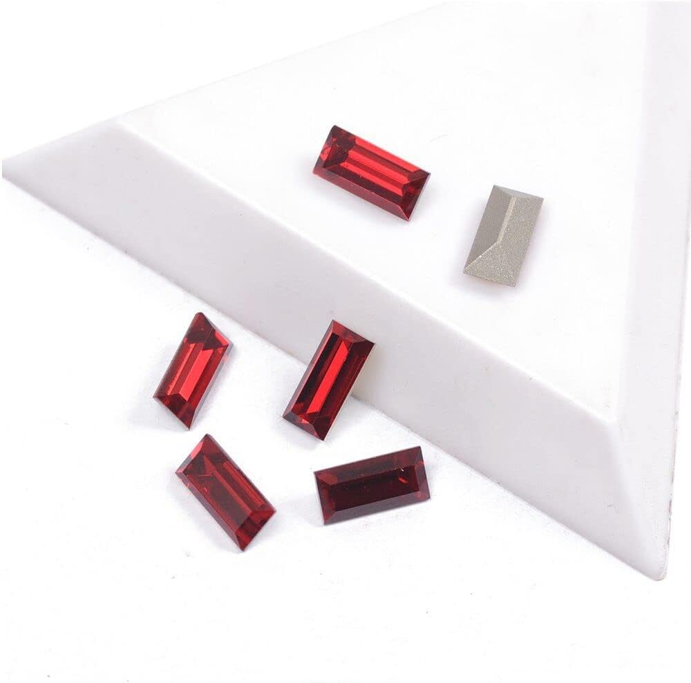 Baguette Fancy Rhinestone Lt. Siam Color Crystal Diamond Best Crystals Rhinestones for Nail Art Decorations
