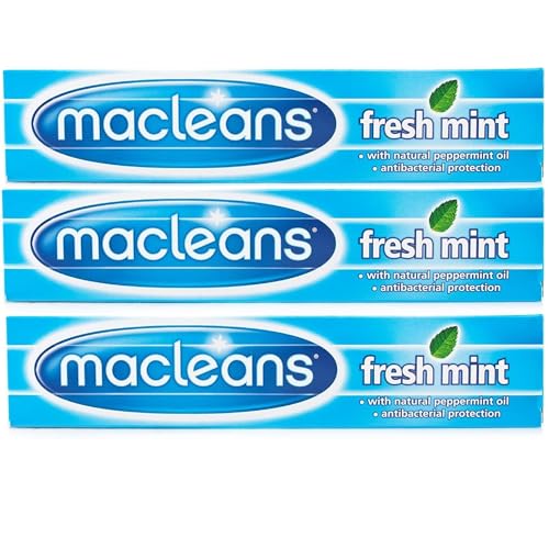3 X Macleans Freshmint Toothpaste 100ml - Antibacterial Formula Multipack - Mint Flavor for Optimal Oral Care