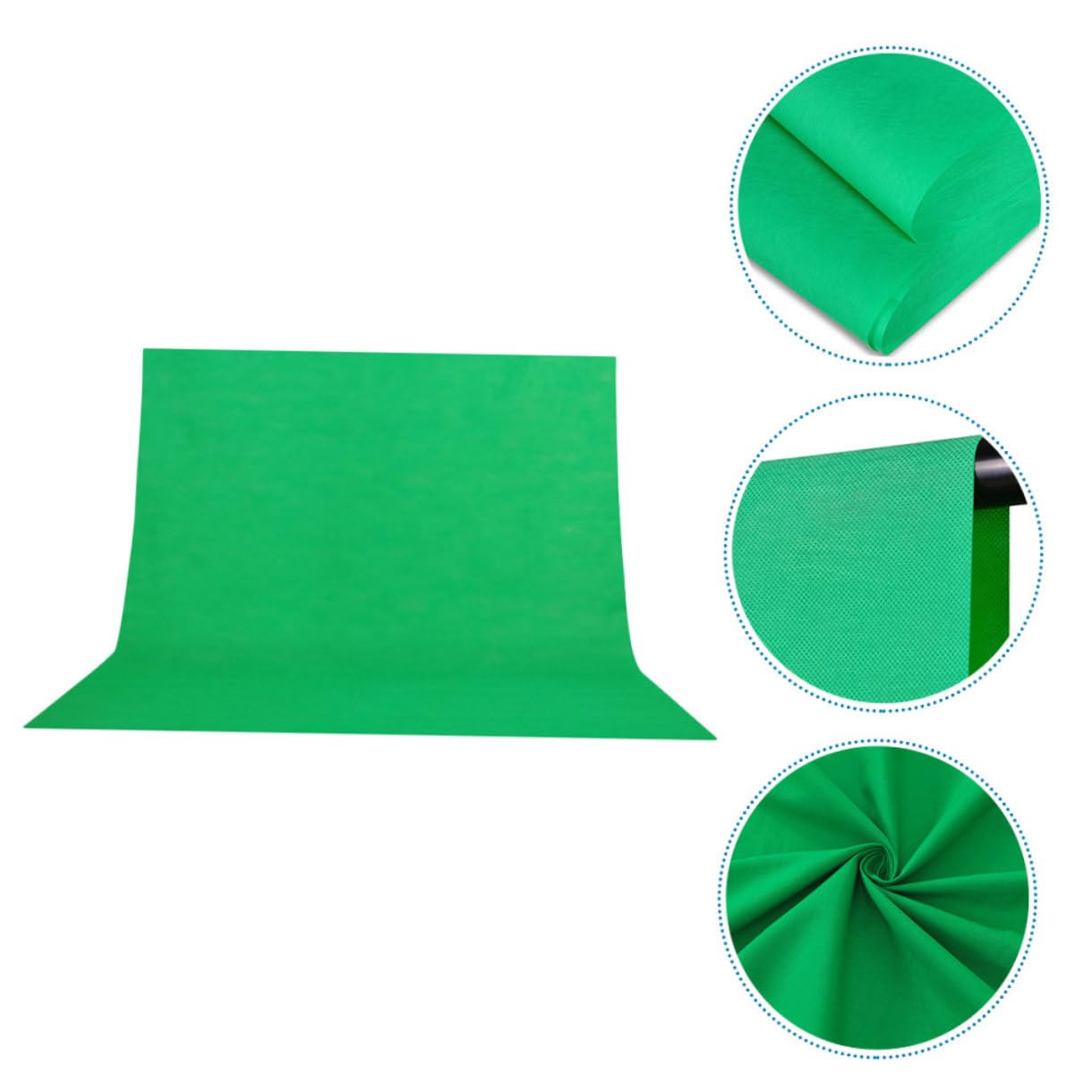 Fondo Verde de Tela Muselina 2.1x1.6m para Fotografía y Video, Lavable Postprocesamiento Mate, Adecuado para Tutoriales de Belleza y Entrevistas