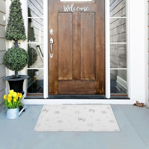 Paillasson d'intérieur antidérapant absorbant et lavable gris