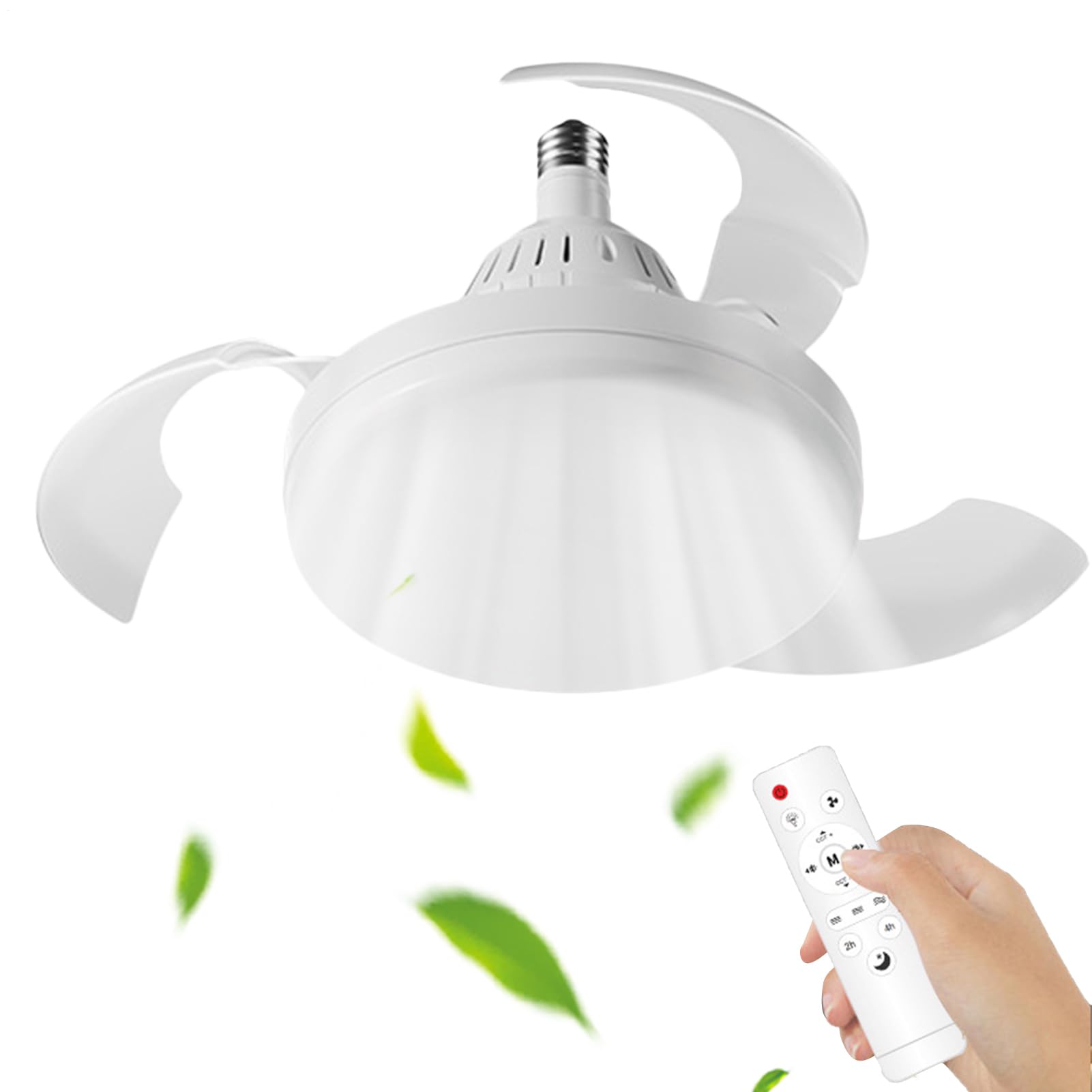 Ceiling Fans with Lighting | Small Electric Fan Lamp, Natural Wind Tool with Remote Control Low Noise for Living Room, Bedroom, Kitchen Apartment Hotel