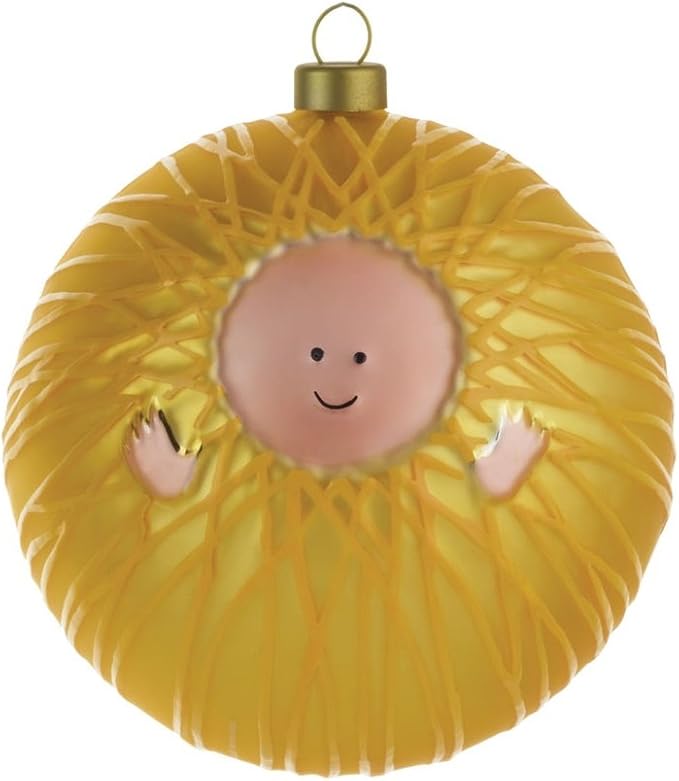 Alessi AMJ13 1 Gesu Bambino, 4 Weihnachtsbaumkugel aus mundgeblasenem Glas, Handdekoriert