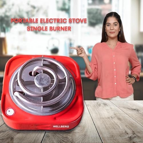 Image of Electric Hotplate Stove, 500W Instant Heater Burner Hot Plate for BBQ, Magic and Natural Lighter