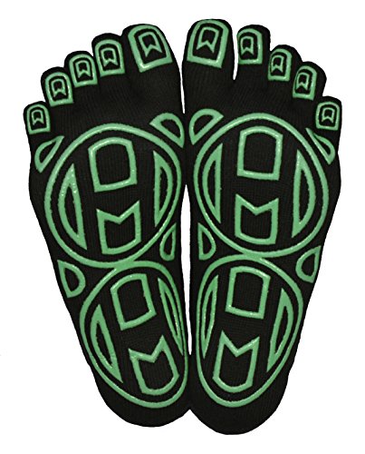 Image of Mato & Hash 5-Toe Exercise Barefoot Feel Yoga Socks With Full Grip
