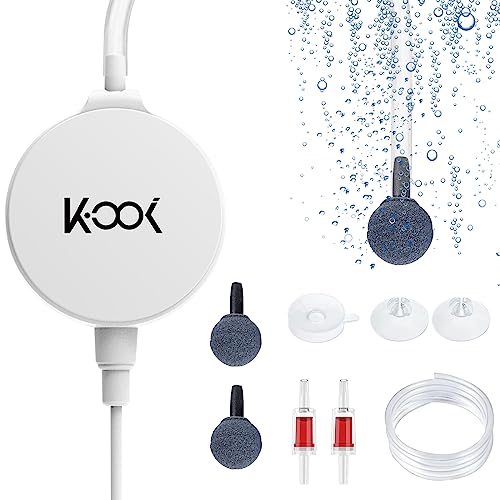 GuDoQi Bomba de Aire para Acuario, Mini Bomba de Aire Silenciosa, 1 W, Pequeña Bomba de Oxígeno para Peceras de 1 a 15...