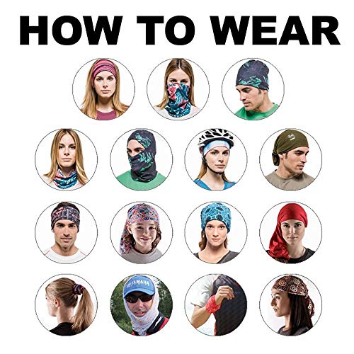 Skull Face Sun Mask Half,Bandanas,Neck Gaiter, Headwear, Headband For Fishing, Hunting,Yard Work #TOP6