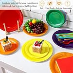 Karenhi 144 Pieces Rainbow Party Supplies Includes 7 Inch 9 Inch Paper Dinner Plates Colorful Cocktail Napkin Plastic Spoons Forks Knives Serve for 24 Guests Birthday Wedding Decoration Party Supplies - Image 4