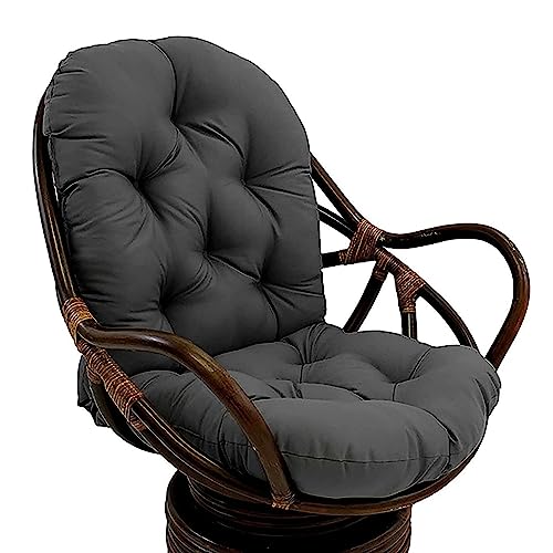 Coussin de chaise pivotante extérieure imperméable et confortable pour fauteuil de patio en rotin