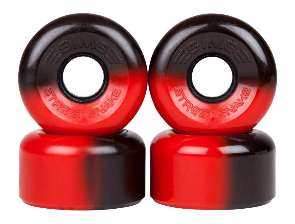 Sims Street Snakes Two Tone Quad Wheels (Pack of 4) Black/Red