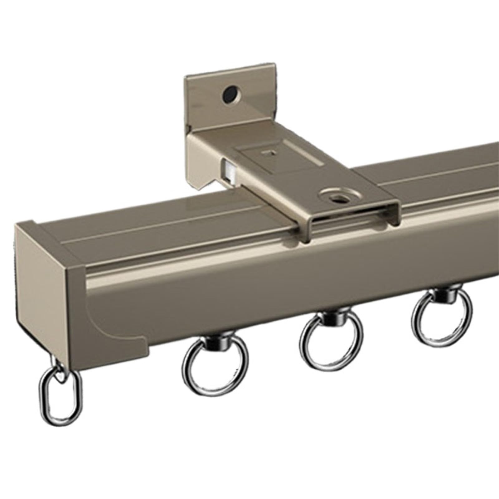 Fermatenda per Tende Binario for Tende Spesso 2,6 mm, Asta Singola e Doppia, Binario Dritto Curvo, puleggia silenziosa montata lateralmente al soffitto(Purple,130CM)