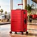 Travelhouse Oslo großer Aluminium Reisekoffer Rot L-75cm Hartschalenkoffer 2X TSA Zahlenschloss 4 Doppelräder 360° Rollen Markenqualität Vol. 102L