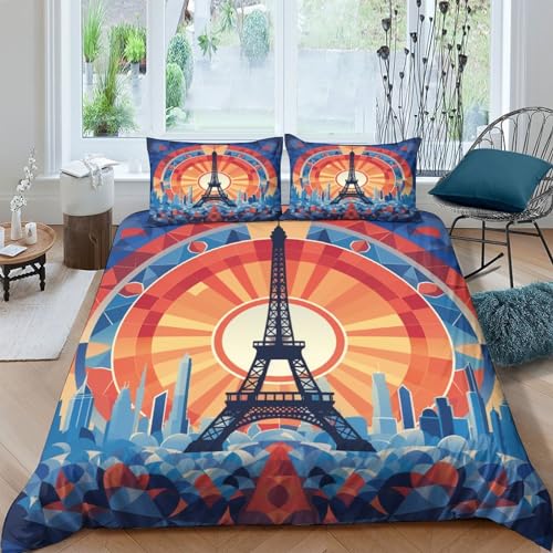 Parure de lit King en microfibre douce avec impression 3D haute définition Paris - 2