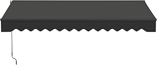 10 Hot Tub Pergola Ideas for Privacy and Weather Protection 21 Aleko 13x10 feet Caribbean Style Manual Black Frame Awning, UV-Protected...