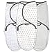 Emma + Ollie Swaddle Blanket Wrap Set of 3, Adjustable Infant Baby Swaddle Wrap Blanket, Grey Gender Neutral Swaddle, Yellow Bee Pattern Swaddle Wrap, Baby Shower Gift for Girl or Boy