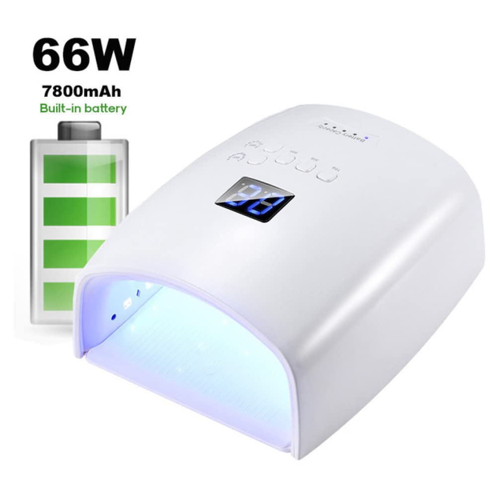 AAPIE Lampada per fototerapia per Manicure Luce UV per Unghie Lampada per Unghie Ricaricabile 66w Lampada a LED UV Sensore Automatico Gel Manicure Lightstools