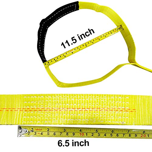Dooke 2 Pack 6\' x 2\" Lift Sling Straps for Construction 10,000 Pound Capacity