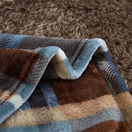Merrylife Throw Blanket Plaid Sherpa | Ultra-Plush Soft Colorful Oversized | Decorative Couch Travel Blanket | King Size(90" 102", Greenland) #TOP4