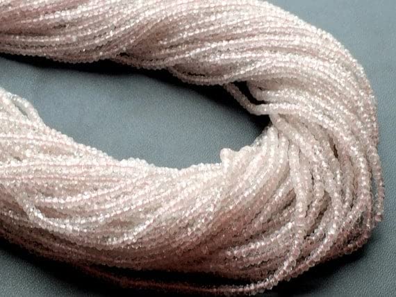 Morganite naturelle en fil de 6 pouces pour façonner un cadeau de mariage unique