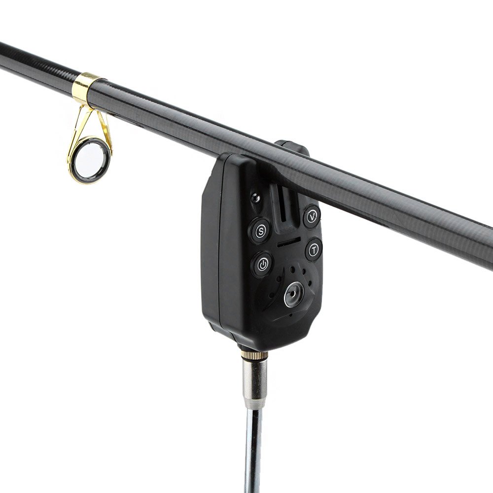 Set di Allarmi Morso Digitale e Oscillatori Allarme a Catena Attrezzatura da Pesca con Indicatore LED Scatola Stoccaggio per la Notturna
