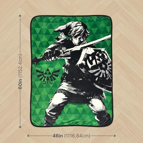 Image of Franco Legend of Zelda Hero Link Throw Blanket Video Game-Green Hyrule,Soft Cozy Decorative Blanket-Couch, Bed or GamingRoom(100% Officially Licensed Product) Collectibles,46 in x 60 in (Pack of 6)