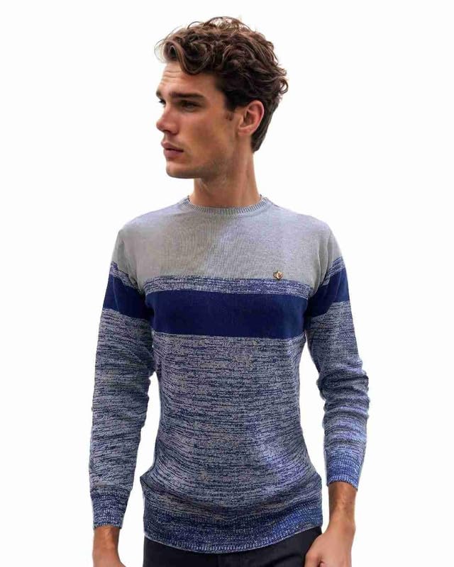 Striped Round-Neck Full-Sleeve Sweater for Men-image-19