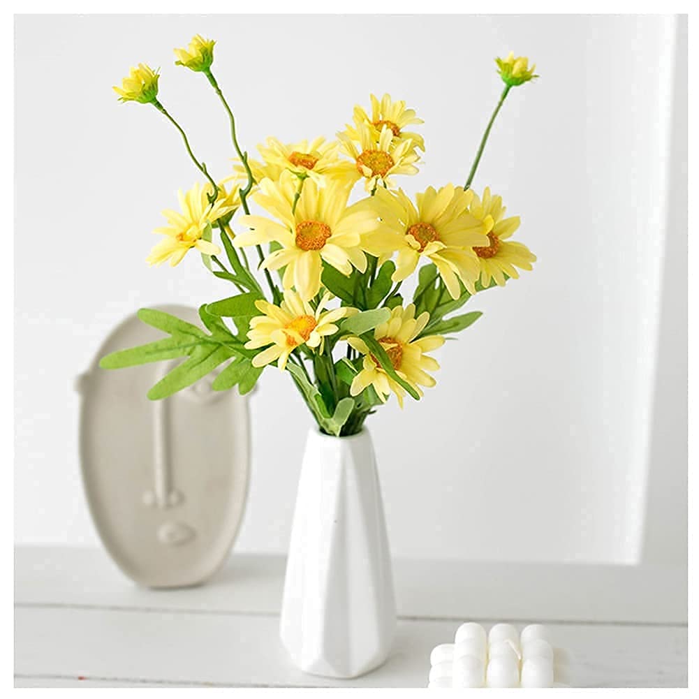 XDLEDMKIZ Artificial Flowers Artificial Flower Small Chrysanthemum Bouquet Decoration Living Room Shop Office Flower Arrangement Fake Flower Decoration Realistic Wedding Flowe