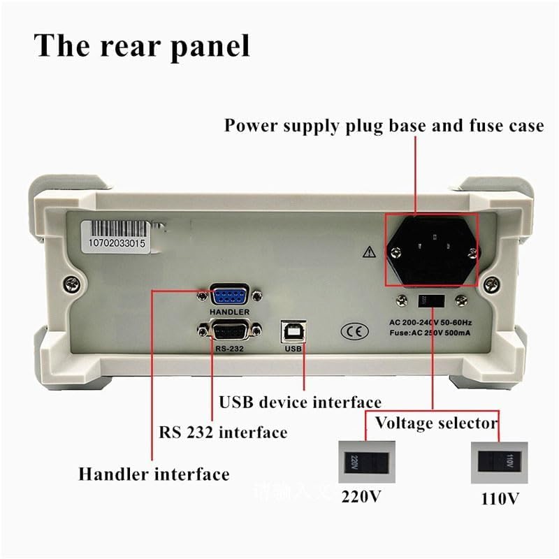 LCR Meter Tester Measurement Desktop Digital Bridge LCR Tester Impedance Electrolytic Capacitance Measurement Meter with Measurement Range L 0.001μH to 9999H 3.5 inch TFT Display Accuracy 0.1%