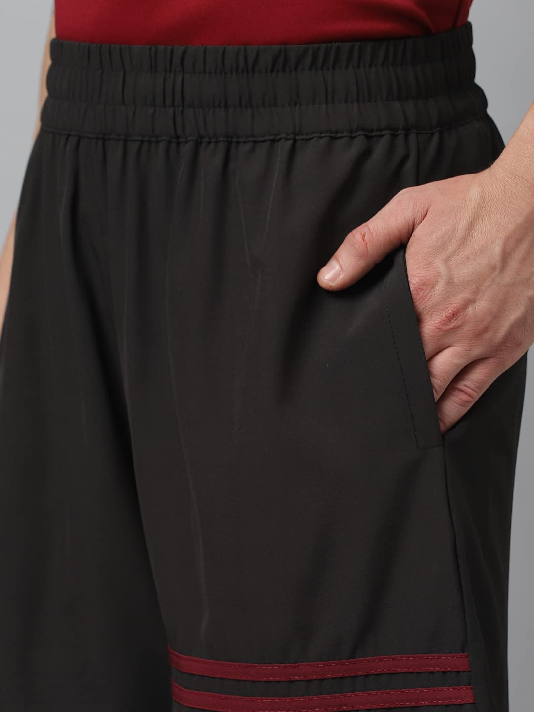 ATICX Polyester Shorts for Men - Quick Dry Lightweight with Zipper Pockets - Gym, Running, Jogging, Training Half Pants for Basketball, Swimming, Badminton, Outdoor & Home Wear, Signature Black, XXL - Image 9 thumbnail