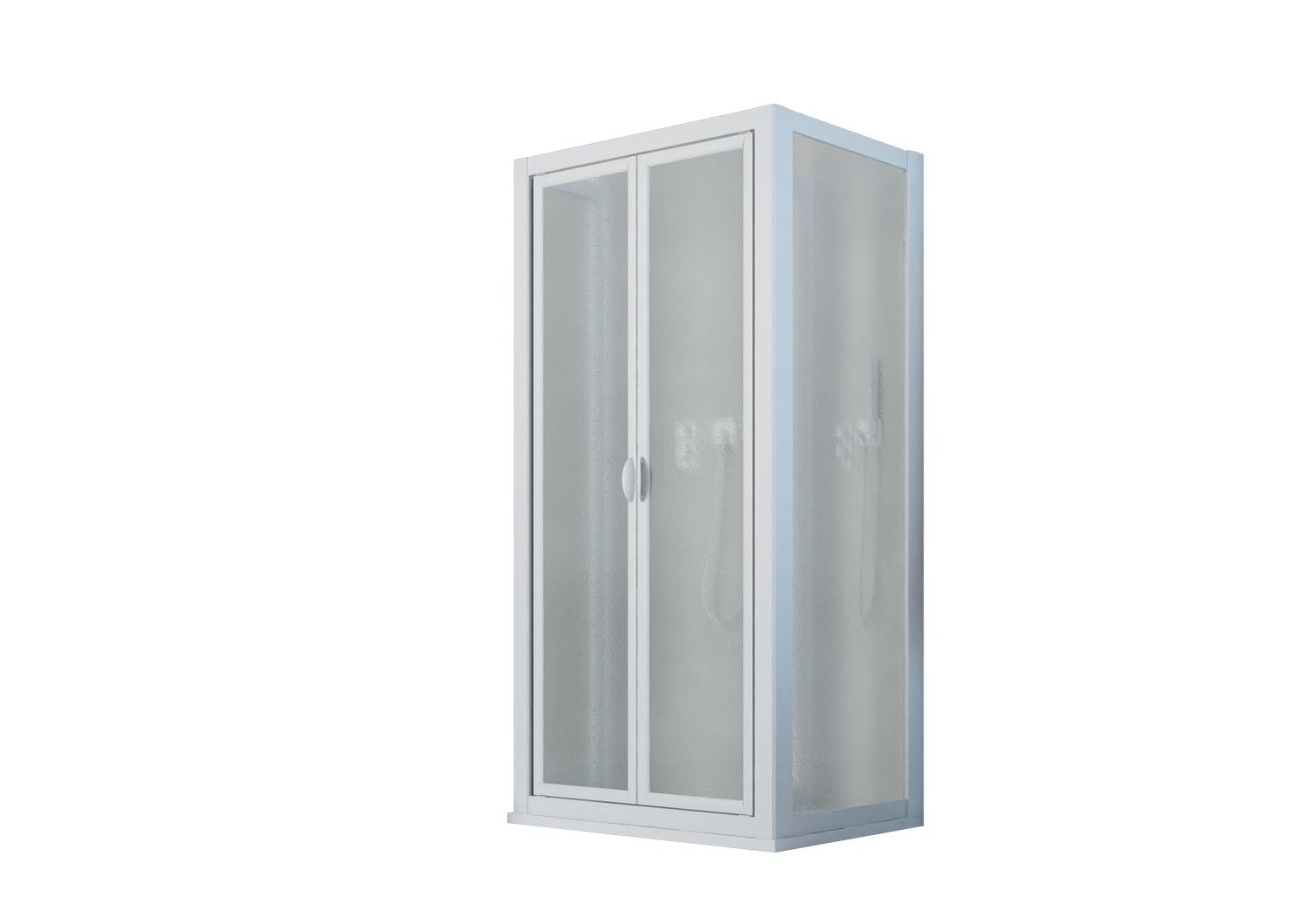 Box doccia 3 lati saloon 80x80x80 CM H 185 in Acrilico mod. Delta Trio