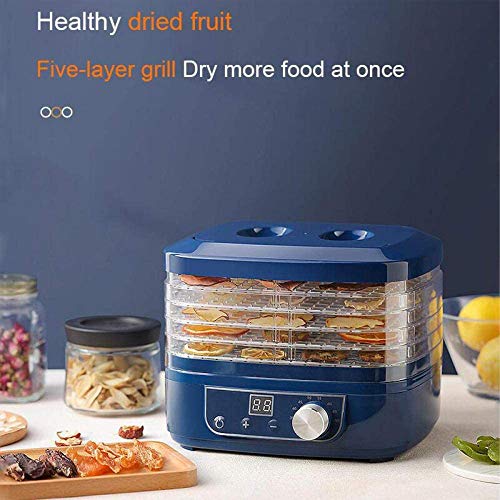 ZXLLAFT Dörrautomaten Lebensmittel Elektrischer Lebensmitteltrockner mit 5 BPA-freien Schalen Dörrgerät, Timer Und Temperaturregelung, für Obst, Gemüse Rindfleisch,220V – Bild 6