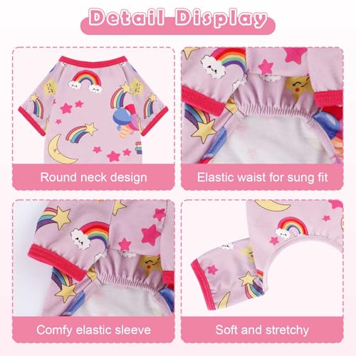 Pijamas para cães pequenos, meninos e meninas, roupas fofas para cães chihuahua yorkie macias e elás