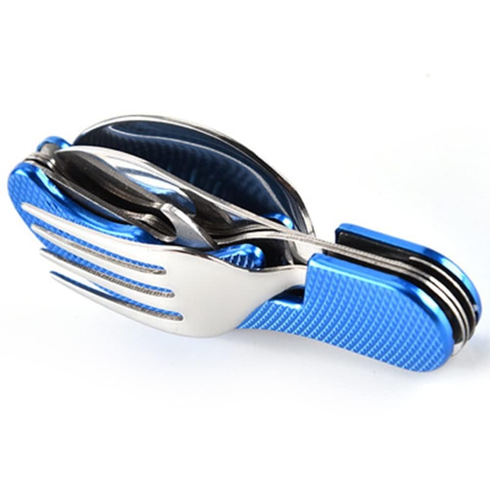 Ship Camping Outdoor Spoon Set 3 in1 Function Eating Utensil Stainless Steel Multi-Tool Camping Folding Pocket Knife, Fork Spoon Set (B0BVMSLWQW) Amazon Price History, Amazon Price Tracker
