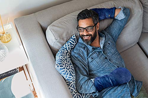 Doctor Developed Heat Therapy Arthritis Gloves/Heated Arthritis Mittens/Hand Warmers, Microwavable & Doctor Written Handbook (Lavender Scented & Universally Sized. 1 Pair) (Blue) #TOP7