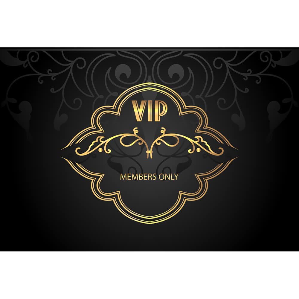 Aoihrraan 3x2m VIP Tema Fotografia Sfondo Membri solo VIP classica fiore modello nero oro stile Sfondo Compleanno ballo di fine anno festa arredamento banner vlogger ritratto foto video prop
