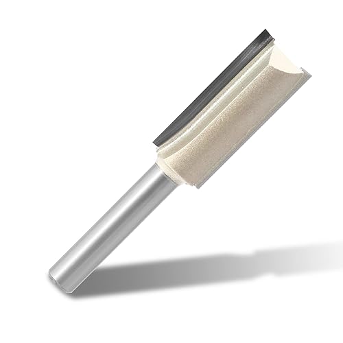 LDEXIN Broca de enrutador de corte recto 12 "de diámetro. Broca de enrutador recto de 2 flautas con broca de enrutador con punta de carburo de