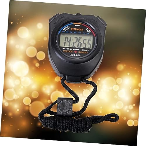 Cronómetro electrónico digital de dos sentidos para deportes y fitness, negro, marca MDybf miniatura 5