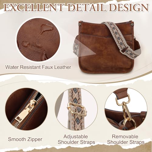 VX VONXURY Shoulder Bag for Women,Trendy Vegan Leather Crossbody Bag,Fashion Bucket Bag with 2PCS Adjustable Straps3