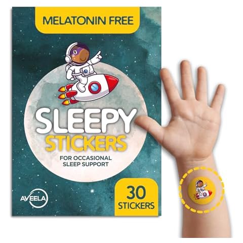 AVEELA Melatonin Free Sleep Patches for Kids | Natural Sleeping Aid | Calm and Relax Patch to Sleep Better | Toxin-Free Sleeping Device to Support Quality Sleep and Reduce Fatigue | Baby Sleep Aid Cover