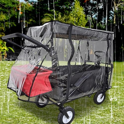 Housse de pluie pour chariot pliant imperméable transparente - 3