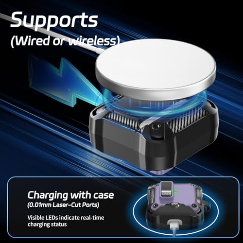 Image of Secure Lock Case for AirPods 4 with Phone Stand, Cleaning Kit & Keychain, Shockproof Protective Cover Compatible with Apple AirPods 4th Gen 2024 for Men Women, Anti-Scratch