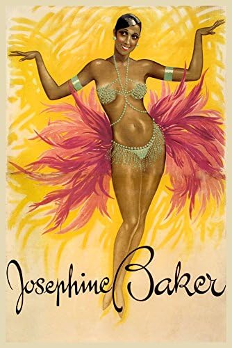 Fashion Josephine Baker Dancer Show Theater Cabaret France Vintage Poster Repro 24″ X 36″ Image Size on Matte Paper SHIPPED ROLLED