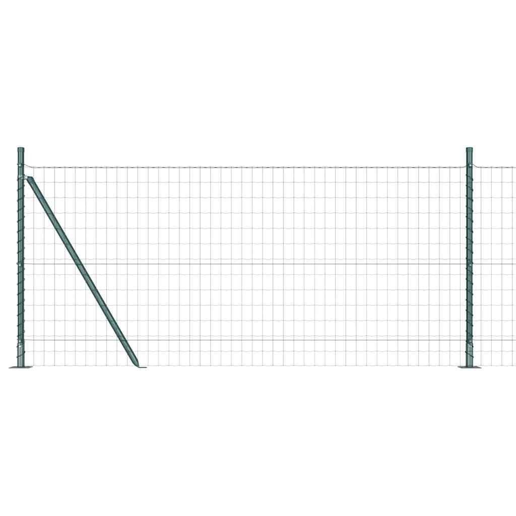 Green Steel PVC Garden Fence Panel Set with Posts 0.8m x 25m Outdoor Security Boundary for Yard Pet Enclosure and Terrace Privacy