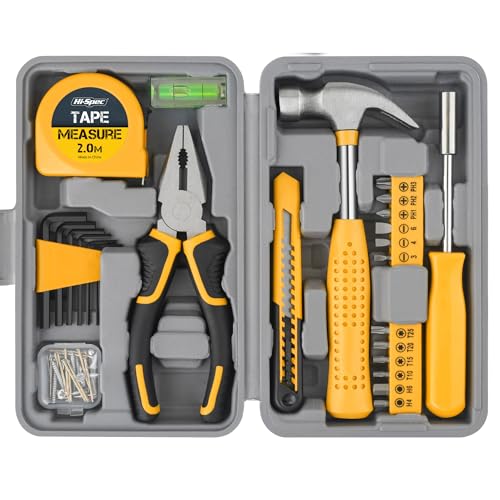 Hi-Spec Mini Kit de Herramientas Manuales para Reparaciones, Amarillo