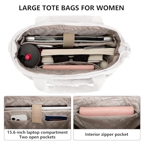 Puffer Tote Bag Lightweight Recycled Fabric