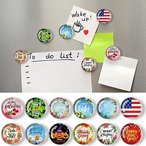 Set de 12 imanes de vidrio decorativos para refrigerador miniatura 6