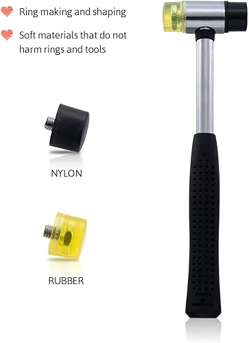 Miniatura 27 de Meowoo Juego de herramientas de medición de anillo, calibre de anillo con medidor de dedo, herramientas de medición de anillos de mandril