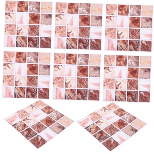 Genérico 18 Piezas Adhesivos Mosaicos Azulejos Contra Salpicaduras Azulejo De La Pared De Mosaico Pelar y Pegar Azulejos Pegatinas De Azulejos De Espejo Papel Pintado De Polivinilo